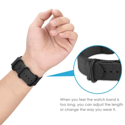 Bracelet de montre en nylon à boucle en acier à trois anneaux, For Garmin Fenix 7X, For Garmin Fenix 7