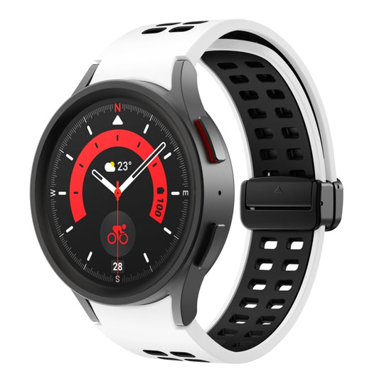 Bracelet de montre en silicone à boucle déployante à double rangée, For Samsung Galaxy Watch5 Pro