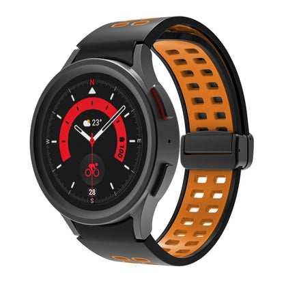 Bracelet de montre en silicone à boucle déployante à double rangée, For Samsung Galaxy Watch5 Pro