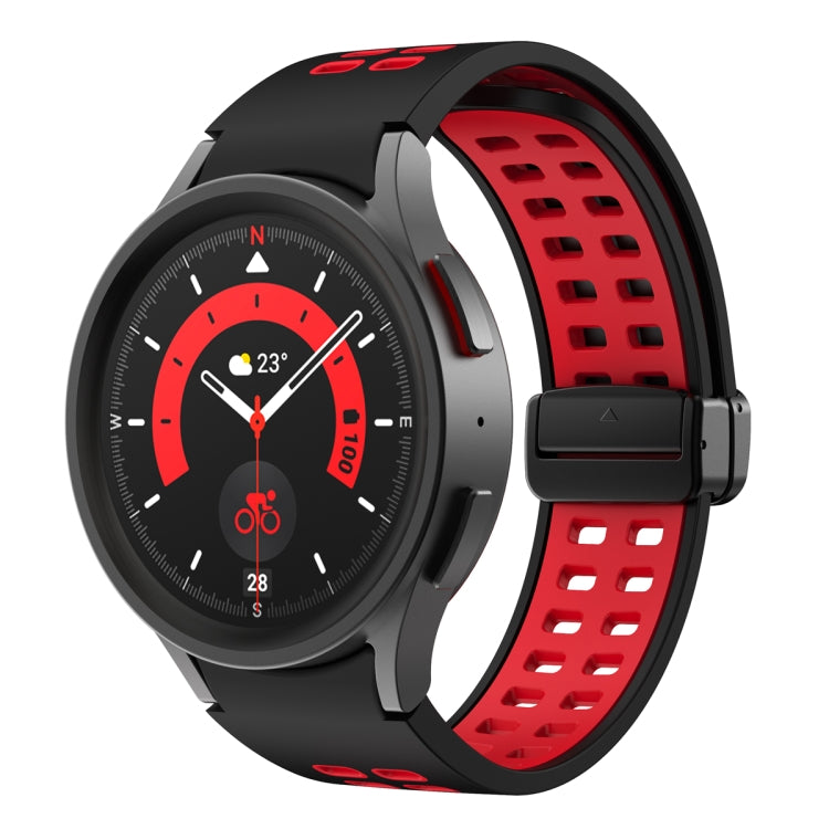 Bracelet de montre en silicone à boucle déployante à double rangée, For Samsung Galaxy Watch5 Pro