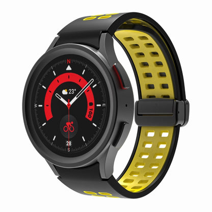 Bracelet de montre en silicone à boucle déployante à double rangée, For Samsung Galaxy Watch5 Pro