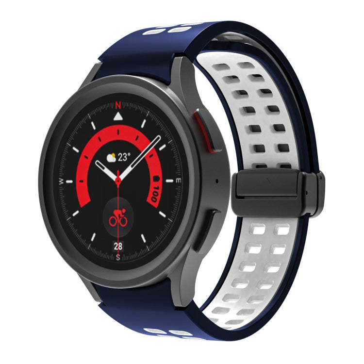 Bracelet de montre en silicone à boucle déployante à double rangée, For Samsung Galaxy Watch5 Pro