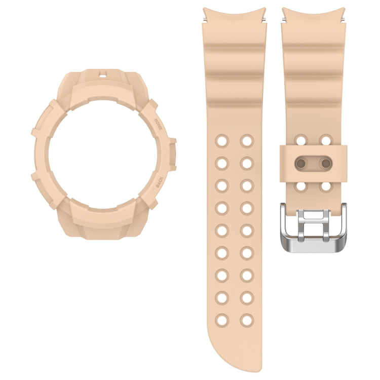 Bracelet de montre en silicone Armor + étui de protection, For Samsung Galaxy Watch5 40mm, For Samsung Galaxy Watch5 44mm, For Samsung Galaxy Watch4 40mm, For Samsung Galaxy Watch4 44mm