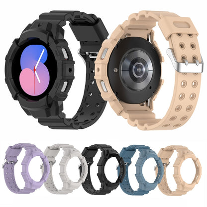 Bracelet de montre en silicone Armor + étui de protection, For Samsung Galaxy Watch5 40mm, For Samsung Galaxy Watch5 44mm, For Samsung Galaxy Watch4 40mm, For Samsung Galaxy Watch4 44mm