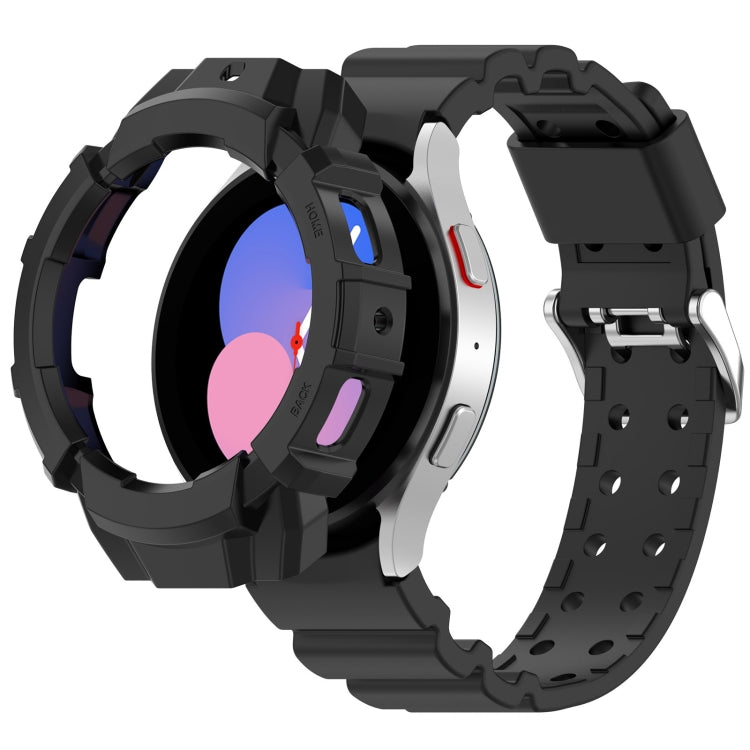 Bracelet de montre en silicone Armor + étui de protection, For Samsung Galaxy Watch5 40mm, For Samsung Galaxy Watch5 44mm, For Samsung Galaxy Watch4 40mm, For Samsung Galaxy Watch4 44mm