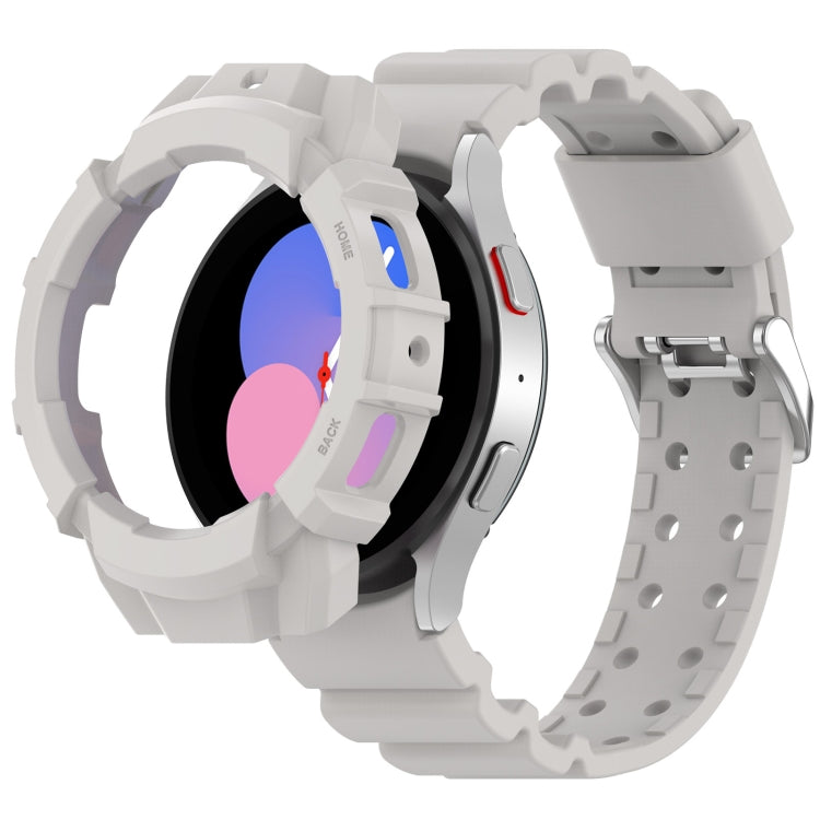 Bracelet de montre en silicone Armor + étui de protection, For Samsung Galaxy Watch5 40mm, For Samsung Galaxy Watch5 44mm, For Samsung Galaxy Watch4 40mm, For Samsung Galaxy Watch4 44mm