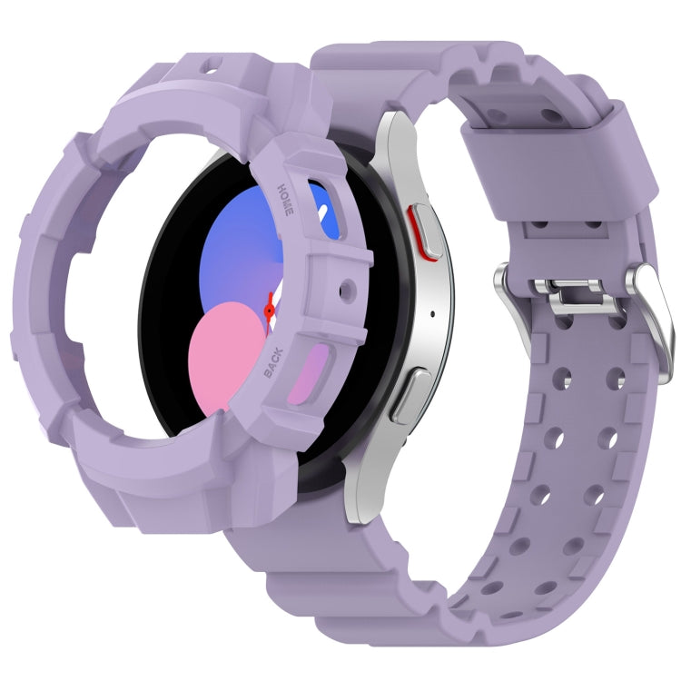 Bracelet de montre en silicone Armor + étui de protection, For Samsung Galaxy Watch5 40mm, For Samsung Galaxy Watch5 44mm, For Samsung Galaxy Watch4 40mm, For Samsung Galaxy Watch4 44mm