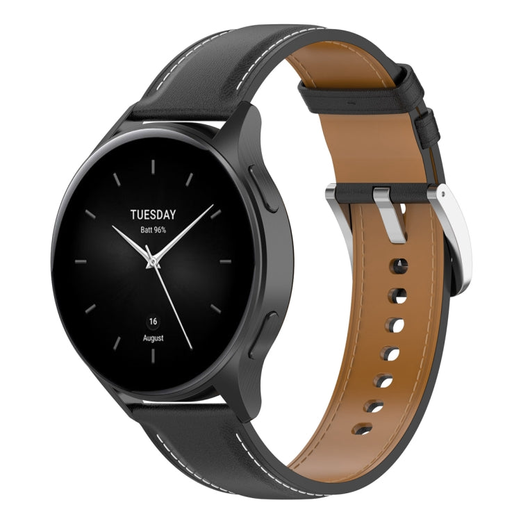 Bracelet de montre en cuir véritable de 22 mm, For Huawei Watch Buds/Xiaomi Watch S2