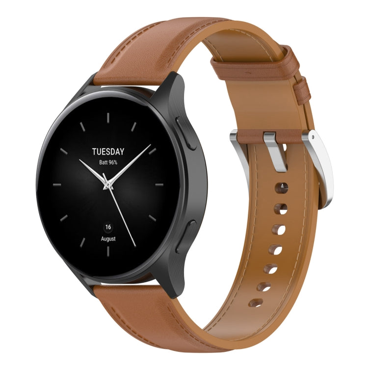 Bracelet de montre en cuir véritable de 22 mm, For Huawei Watch Buds/Xiaomi Watch S2