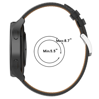 Bracelet de montre en cuir véritable de 22 mm, For Huawei Watch Buds/Xiaomi Watch S2