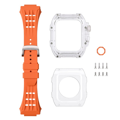 Boîtier de bracelet de montre transparent en caoutchouc fluoré, For Apple Watch Series 8&7 45mm, For Apple Watch Series 8&7 45mm/SE 2&6&SE&5&4 44mm