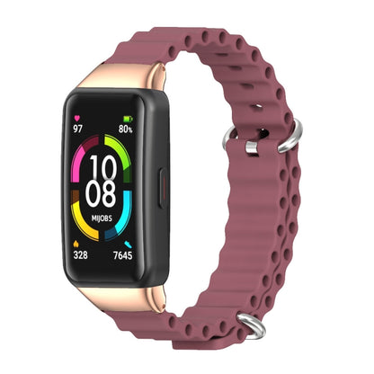 MIJOBS CS Bracelet de montre respirant en silicone marin, For Huawei Band 6 / Honor Band 6, For Huawei Band 7 / 7 NFC