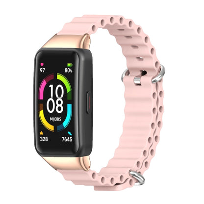 MIJOBS CS Bracelet de montre respirant en silicone marin, For Huawei Band 6 / Honor Band 6, For Huawei Band 7 / 7 NFC