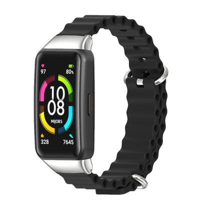 MIJOBS CS Bracelet de montre respirant en silicone marin, For Huawei Band 6 / Honor Band 6, For Huawei Band 7 / 7 NFC