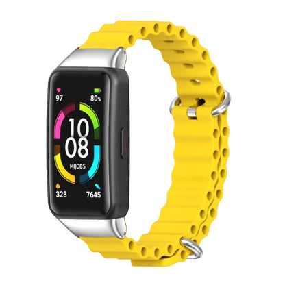 MIJOBS CS Bracelet de montre respirant en silicone marin, For Huawei Band 6 / Honor Band 6, For Huawei Band 7 / 7 NFC