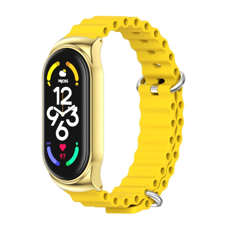 MIJOBS CS Bracelet de montre respirant en silicone marin, For Xiaomi Mi Band 6 / 5, For Xiaomi Mi Band 7 / 7 NFC