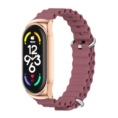 MIJOBS CS Bracelet de montre respirant en silicone marin, For Xiaomi Mi Band 6 / 5, For Xiaomi Mi Band 7 / 7 NFC