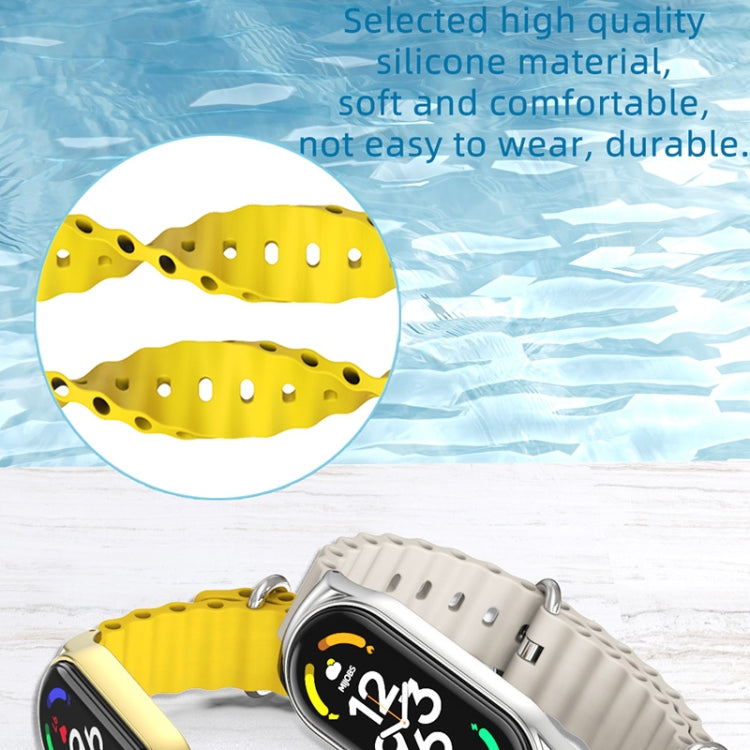 MIJOBS CS Bracelet de montre respirant en silicone marin, For Xiaomi Mi Band 6 / 5, For Xiaomi Mi Band 7 / 7 NFC