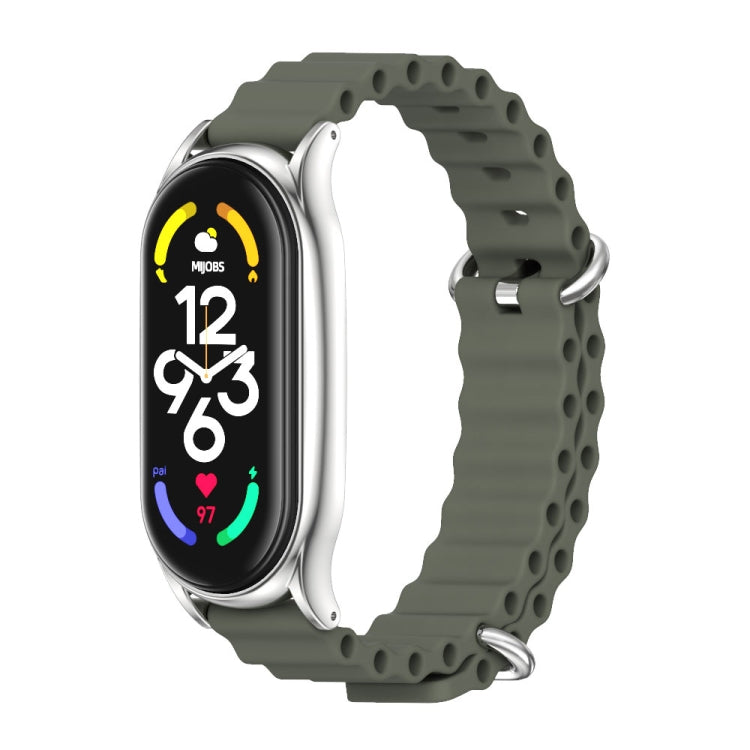 MIJOBS PLUS Bracelet de montre respirant en silicone marin, For Xiaomi Mi Band 6 / 5, For Xiaomi Mi Band 7 / 7 NFC