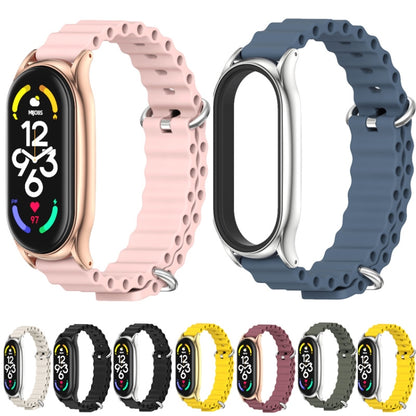 MIJOBS PLUS Bracelet de montre respirant en silicone marin, For Xiaomi Mi Band 6 / 5, For Xiaomi Mi Band 7 / 7 NFC