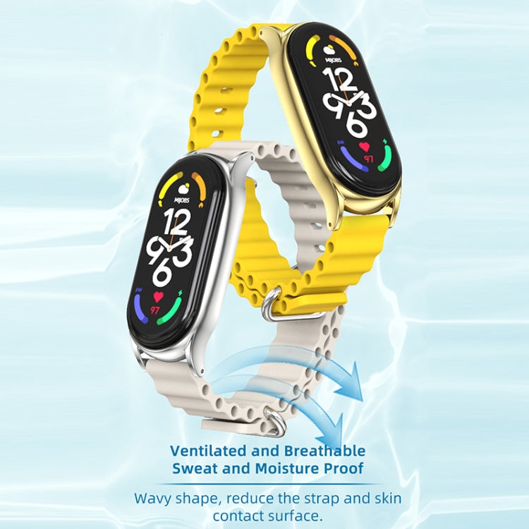 MIJOBS PLUS Bracelet de montre respirant en silicone marin, For Xiaomi Mi Band 6 / 5, For Xiaomi Mi Band 7 / 7 NFC
