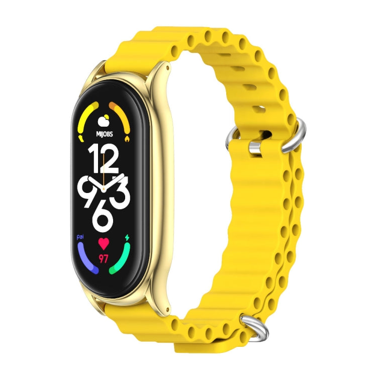 MIJOBS PLUS Bracelet de montre respirant en silicone marin, For Xiaomi Mi Band 6 / 5, For Xiaomi Mi Band 7 / 7 NFC