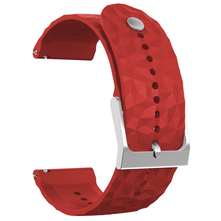 Bracelet de montre en silicone à texture losange, For Suunto 9
