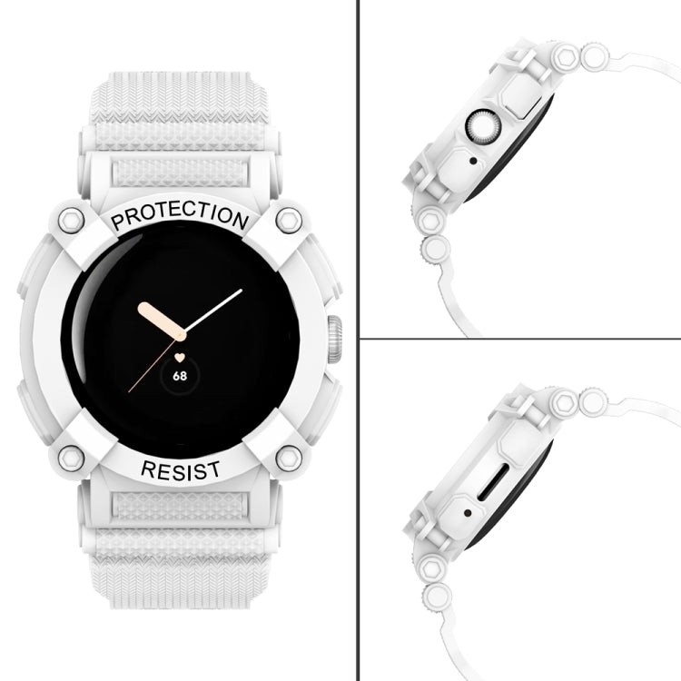 Bracelet de montre intégré de couleur unie à trois épreuves, For Google Pixel Watch