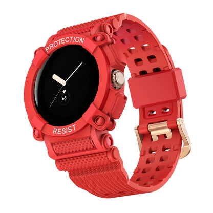 Bracelet de montre intégré de couleur unie à trois épreuves, For Google Pixel Watch