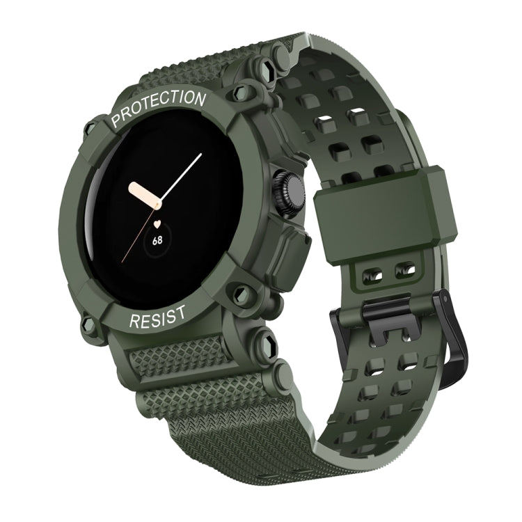 Bracelet de montre intégré de couleur unie à trois épreuves, For Google Pixel Watch