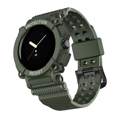 Bracelet de montre intégré de couleur unie à trois épreuves, For Google Pixel Watch