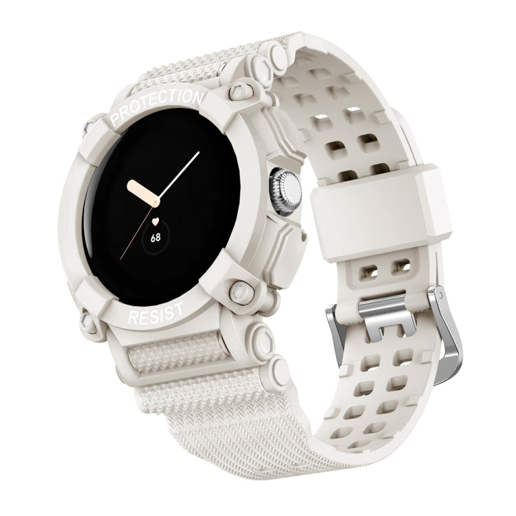 Bracelet de montre intégré de couleur unie à trois épreuves, For Google Pixel Watch