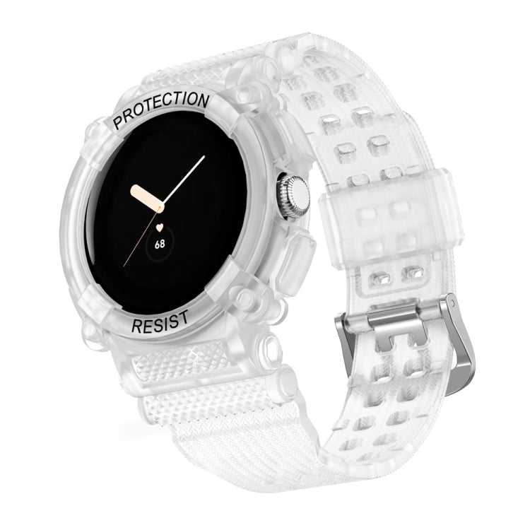 Bracelet de montre intégré de couleur unie à trois épreuves, For Google Pixel Watch