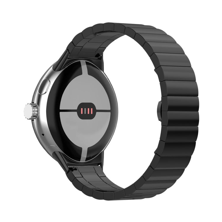 Bracelet de montre en métal à boucle papillon à une perle, For Google Pixel Watch 4 / 3 / 2 / 1 41mm