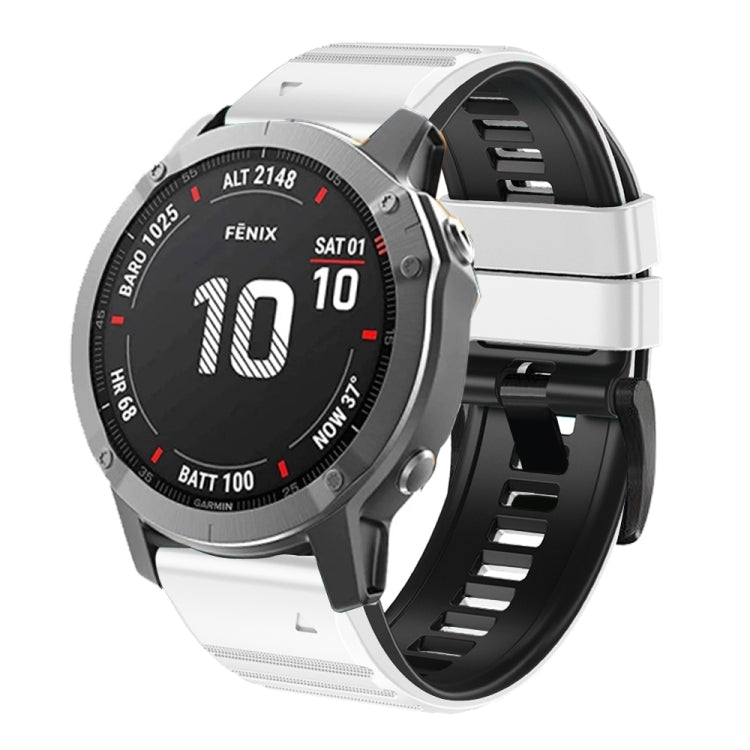 Bracelet de montre en silicone bicolore, For Garmin Fenix 7X / 6X / 5X 26mm