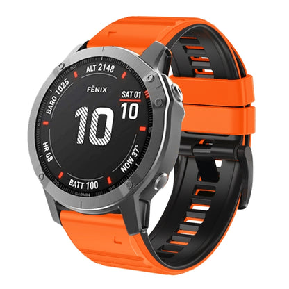 Bracelet de montre en silicone bicolore, For Garmin Fenix 7X / 6X / 5X 26mm