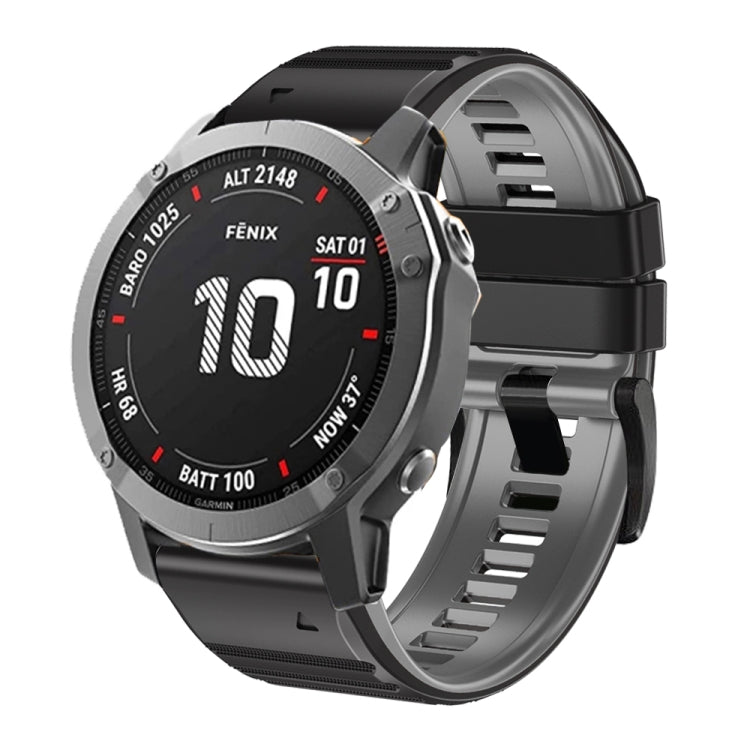 Bracelet de montre en silicone bicolore, For Garmin Fenix 7X / 6X / 5X 26mm