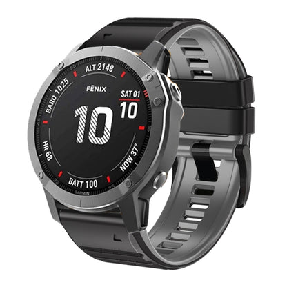 Bracelet de montre en silicone bicolore, For Garmin Fenix 7X / 6X / 5X 26mm