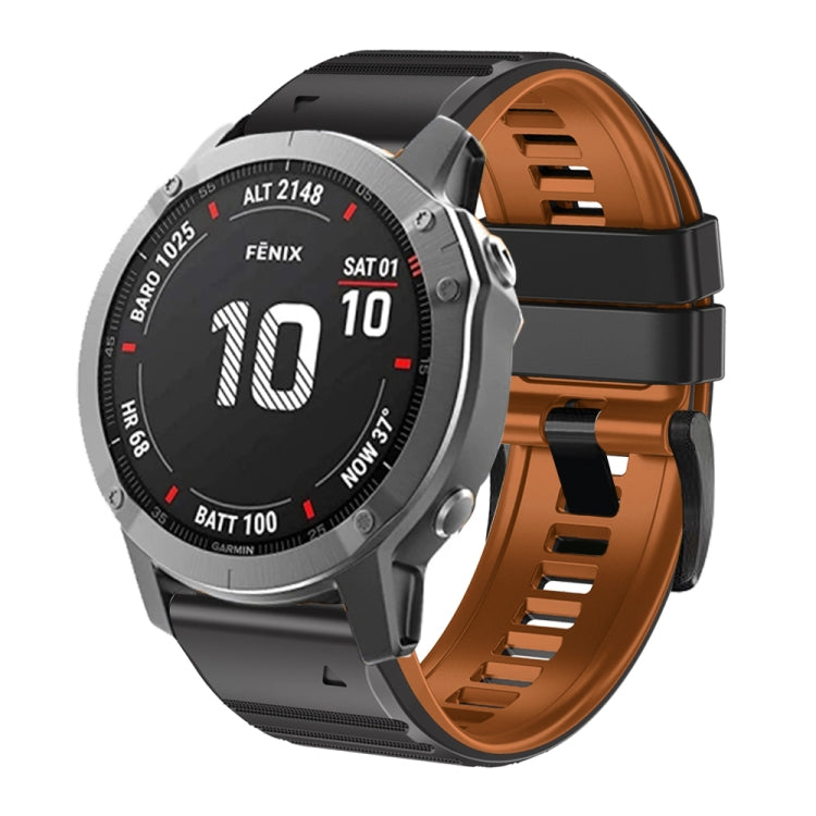 Bracelet de montre en silicone bicolore, For Garmin Fenix 7X / 6X / 5X 26mm