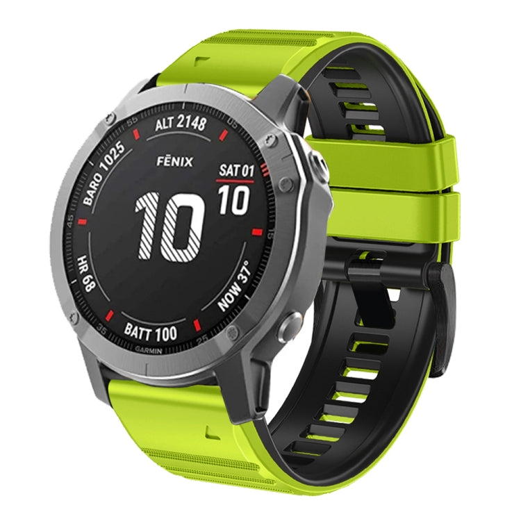 Bracelet de montre en silicone bicolore, For Garmin Fenix 7X / 6X / 5X 26mm