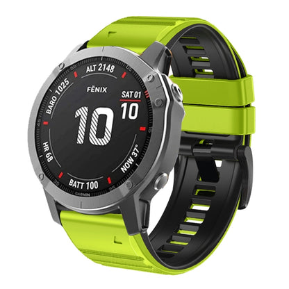 Bracelet de montre en silicone bicolore, For Garmin Fenix 7X / 6X / 5X 26mm