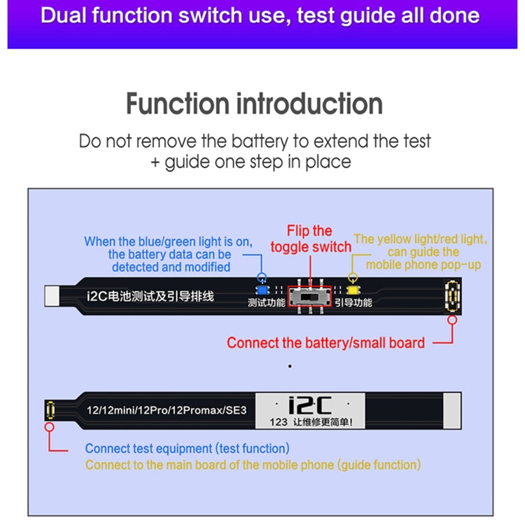 Câble flexible de test de sangle de démarrage de batterie i2C