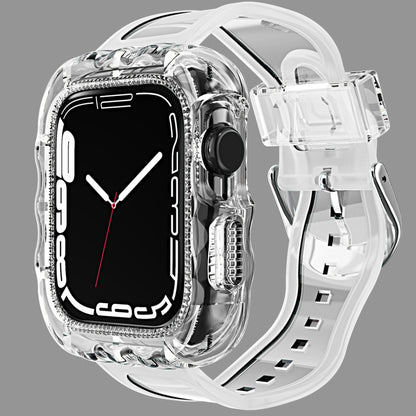 Bracelet de montre intégré en TPU, For Apple Watch Series 9&8&7 41mm/SE2025&SE 2&6&SE&5&4 40mm, For Apple Watch Series 9&8&7 45mm/SE2025&SE 2&6&SE&5&4 44mm