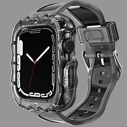 Bracelet de montre intégré en TPU, For Apple Watch Series 9&8&7 41mm/SE2025&SE 2&6&SE&5&4 40mm, For Apple Watch Series 9&8&7 45mm/SE2025&SE 2&6&SE&5&4 44mm