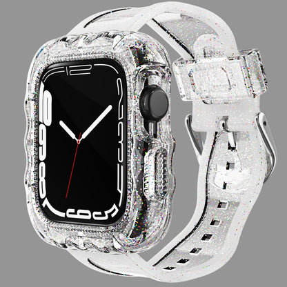 Bracelet de montre intégré en TPU, For Apple Watch Series 9&8&7 41mm/SE2025&SE 2&6&SE&5&4 40mm, For Apple Watch Series 9&8&7 45mm/SE2025&SE 2&6&SE&5&4 44mm