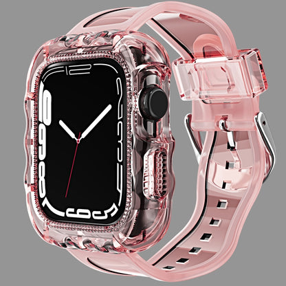 Bracelet de montre intégré en TPU, For Apple Watch Series 9&8&7 41mm/SE2025&SE 2&6&SE&5&4 40mm, For Apple Watch Series 9&8&7 45mm/SE2025&SE 2&6&SE&5&4 44mm