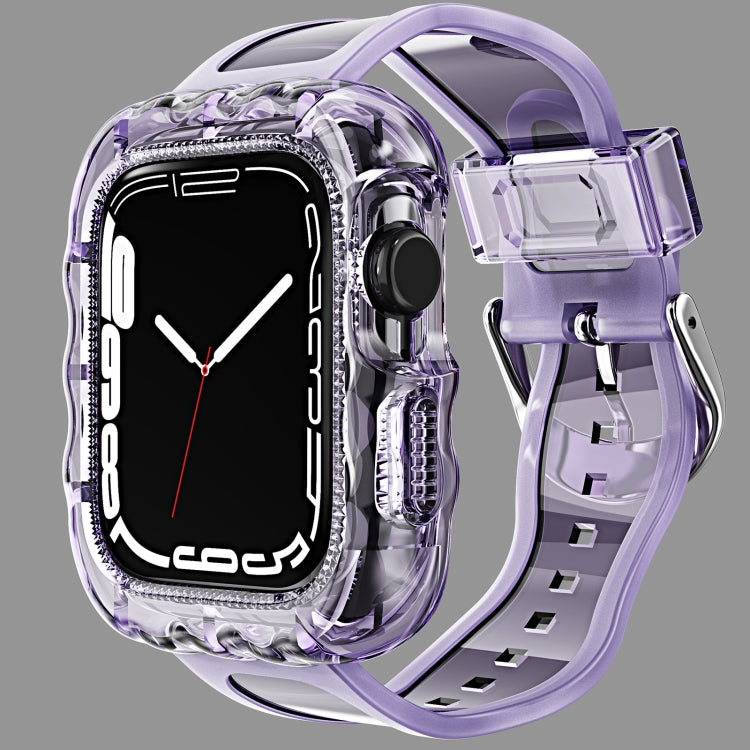 Bracelet de montre intégré en TPU, For Apple Watch Series 9&8&7 41mm/SE2025&SE 2&6&SE&5&4 40mm, For Apple Watch Series 9&8&7 45mm/SE2025&SE 2&6&SE&5&4 44mm