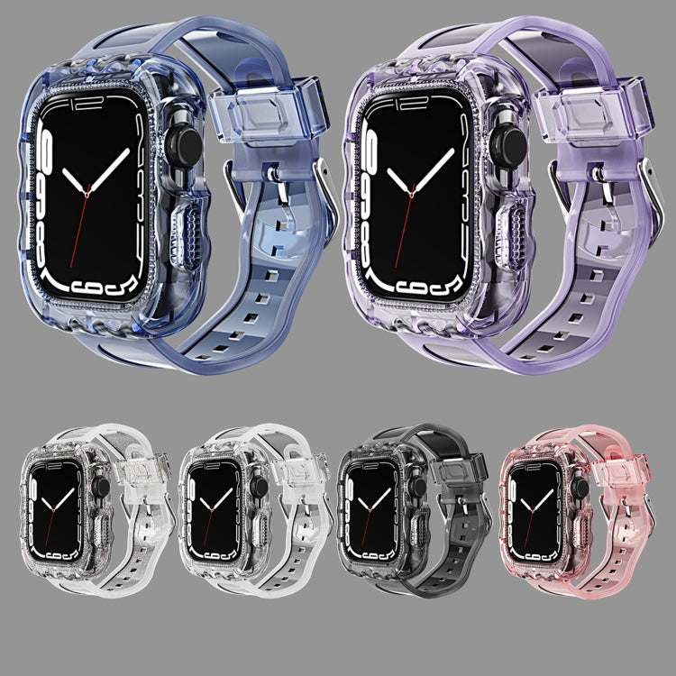 Bracelet de montre intégré en TPU, For Apple Watch Series 9&8&7 41mm/SE2025&SE 2&6&SE&5&4 40mm, For Apple Watch Series 9&8&7 45mm/SE2025&SE 2&6&SE&5&4 44mm