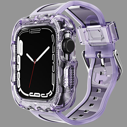Bracelet de montre intégré en TPU, For Apple Watch Series 9&8&7 41mm/SE2025&SE 2&6&SE&5&4 40mm, For Apple Watch Series 9&8&7 45mm/SE2025&SE 2&6&SE&5&4 44mm
