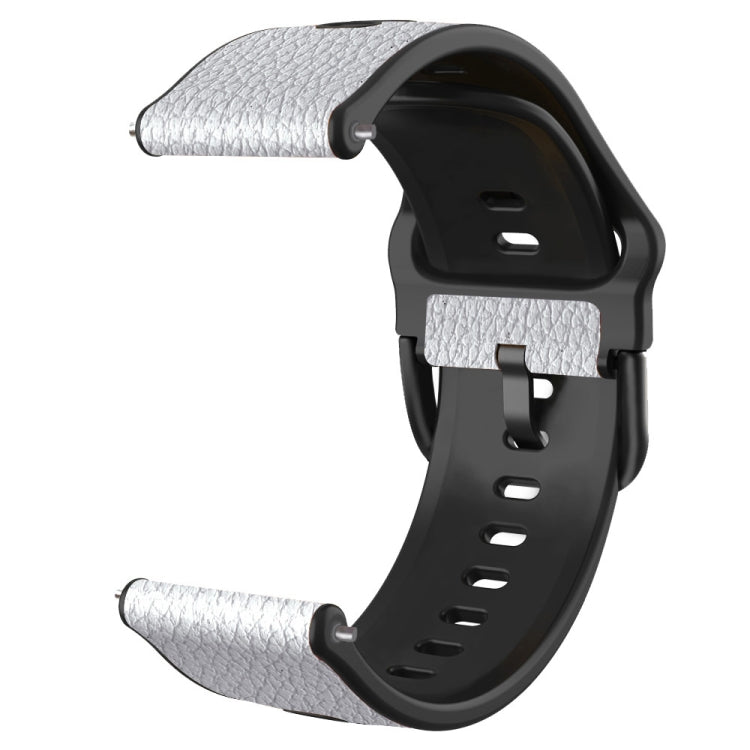 Bracelet de montre universel en cuir texturé litchi TPU, 20mm, 22mm